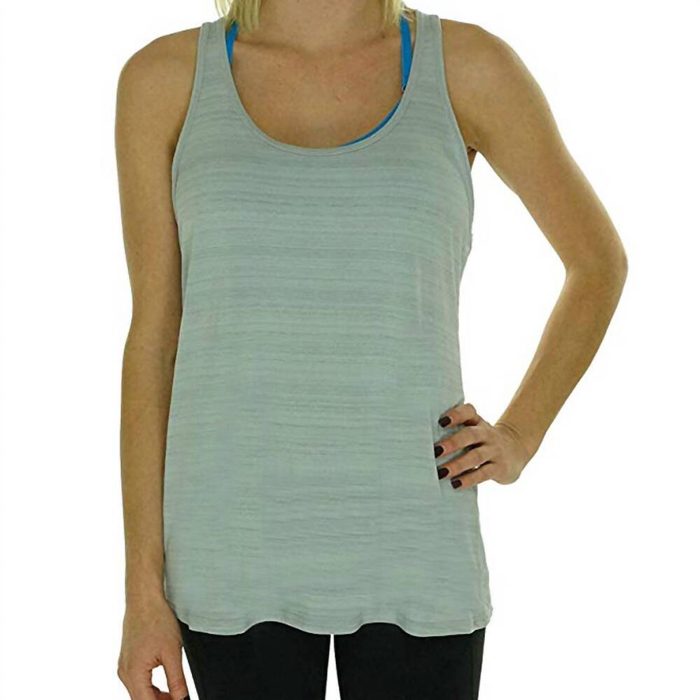NEW IDEOLOGY twisted strap open back tank top in silver ice